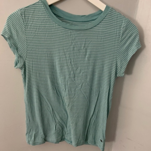 Teal striped soft t-shirt - Picture 1 of 2